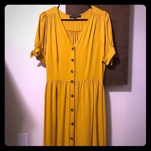 Yellow, midi dress